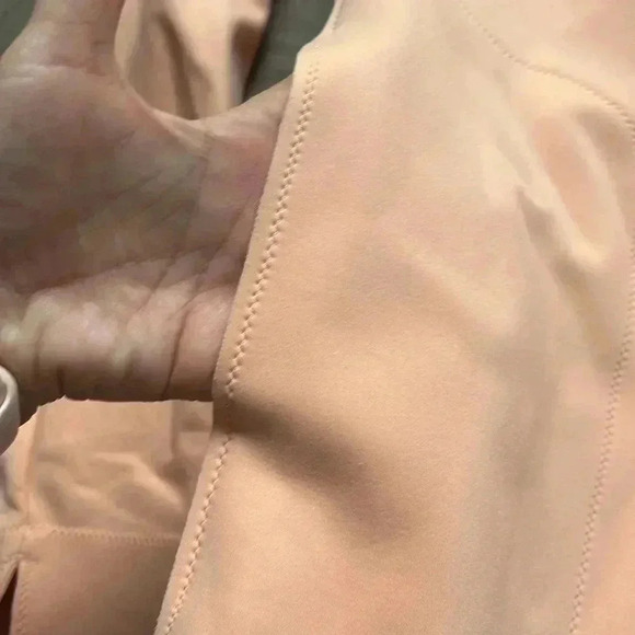 Marie Saint Pierre | Peach colour signature scuba fabric jacket with belt - Picture 14 of 16